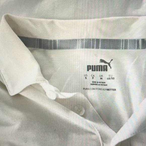 Puma Men’s Polo Shirt White size Small - Picture 3 of 7